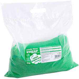 Kolorowy cukier do waty cukrowej zielony o smaku gumy balonowej 5kg - 2869625714