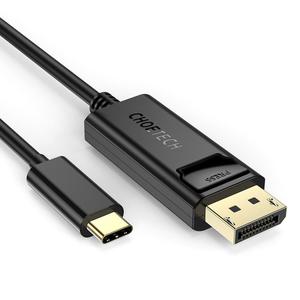 Kabel przejciwka z USB Typ C - Display Port 4K 1.8m czarny - 2869625749