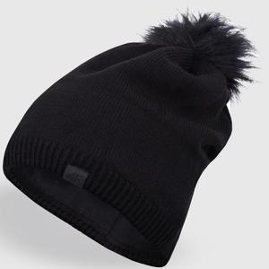 Czapka Damska 4F Zimowa Pompon Czarna - 2876358725