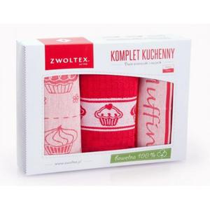 Kuchenny Komplet Czapla MUFFIN 3 czerwony ZWOLTEX - 2844754385