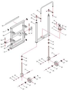 DOSTAWA GRATIS! 99724839 Wózek hydrauliczny do transportu maszyn, mebli GermanTech (udwig:...