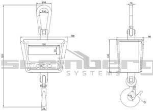 45643503 Waga hakowa Steinberg Systems SBS-KW-300KE WR LED , odporna na strumie wody (udwig: 300 kg) - 2827342493