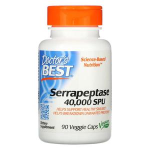 Doctor's Best Serrapeptase (Serrapeptaza) 40,000 SPU - 90 kapsuek wegetariaskich - 2876364187