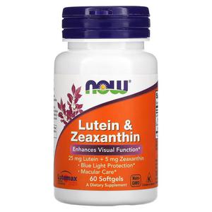 NOW FOODS Lutein & Zeaxanthin (Luteina i Zeaksantyna) 60 kapsuek elowych - 2876364279