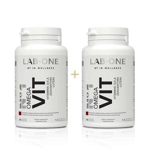 LAB ONE N1 Omega VIT (Omega 3 + Witaminy D, K, A - Zestaw 2 Opakowania) 2 x 60 kapsuek - 2876364323