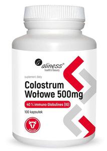 ALINESS Colostrum Woowe 40% Immunoglobuliny IG (Siara Bydlca) - 100 kapsuek - 2876364330