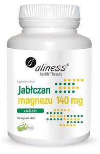 ALINESS Magnesium Malate z P-5-P (Jabczan Magnezu + Witamina B6) 140mg 100 kapsuek wegetariaskich - 2876364356