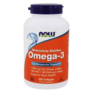 NOW FOODS Omega-3 (Kwasy OMEGA-3, EPA, DHA) 200 Kapsuek elowych - 2876364444