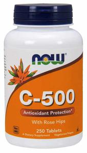 NOW FOODS Vitamin C-500 (Witamina C z Dzik R) 250 tabletek - 2876364533
