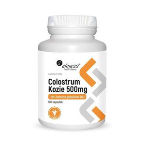 ALINESS Colostrum Kozie (Wsparcie mikroflory jelitowej) 28% IG 500mg 100 Kapsuek - 2876364545