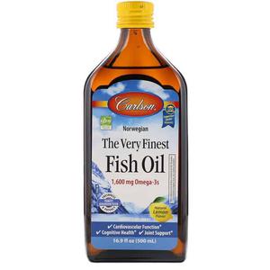 CARLSON LABS The Very Finest Fish Oil Natural Lemon (Omega-3, EPA, DHA) 500ml Cytryna - 2876364620