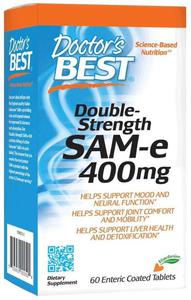 Doctor's Best SAM-e 400, Double-Strength 60 Tabletek wegetariaskich - 2876364633