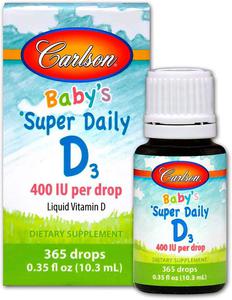 CARLSON LABS Baby's Super Daily D3 (Witamina D3 dla dzieci) 10ml - 2876364717