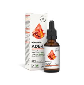 AURA HERBALS Witamina ADEK (A + D3 + E + K2 MK7) 30ml - 2876364814