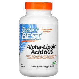 Doctor's Best Alpha-Lipoic Acid 600mg (Kwas Alfa-Liponowy) 180 Kapsuek wegatariaskich - 2876364997