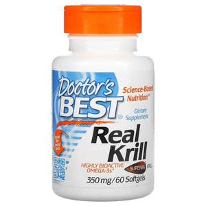 Doctor's Best Real Krill 350mg (Olej z Kryla) 60 Kapsuek elowych - 2876365036