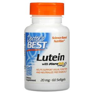 Doctor's Best Lutein with FloraGlo Lutein 20mg (Luteina) 60 Kapsuek elowych - 2876365074