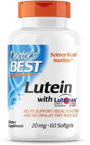 Doctor's Best Lutein with Lutemax 20mg (Luteina) 60 Kapsuek elowych - 2876365078