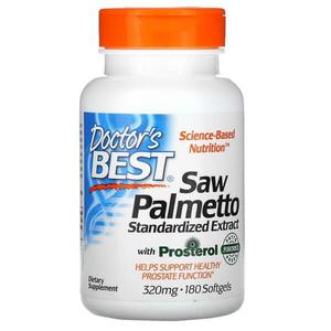 Doctor's Best Saw Palmetto Standardized Extract 320mg (Standaryzowany ekstrakt z palmy sabaowej) 180 Kapsuek elowych - 2876365113