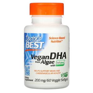 Doctor's Best Vegan DHA from Algae with Life's DHA 200mg (DHA z alg z Life's DHA) 60 Kapsuek elowych wegetariaskich - 2876365120