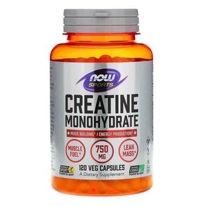 NOW SPORTS Creatine Monohydrate 750mg (Monohydrat kreatyny) 120 Kapsuek wegetariaskich - 2876365149