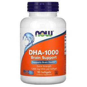 NOW FOODS DHA-1000 Brain Support Extra Strength (DHA, Wsparcie zdrowia mzgu) 90 Kapsuek elowych - 2876365159