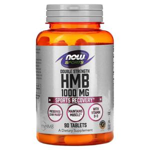 NOW SPORTS HMB Double Strength 1000mg (Regeneracja po wysiku) 90 Tabletek - 2876365245