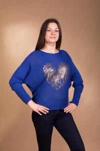 Sweter Love szafirowy - 2874722838