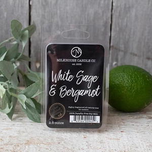 Milkhouse Candles WHITE SAGE & BERGAMOT Wosk - 2861323354