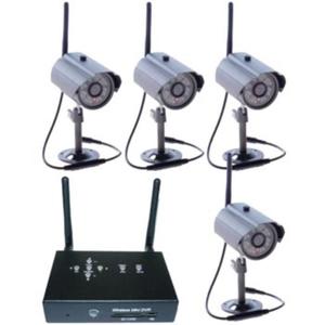 Protel Bezprzewodowy zestaw monitoringu - 4 kamery zewntrzne HD i miniaturowy odbiornik z zapisem na SD (SET4ch_LAN2) - 2846236942