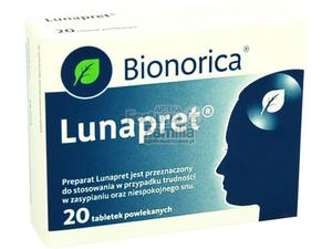 Lunapret tabl.powl. 0,25g+0,06g 20 tabl. - 2823375135