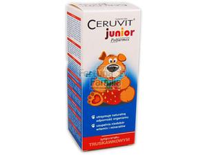 Ceruvit Junior Polfarmex sm.truskawkowy syrop 120ml - 2823374649