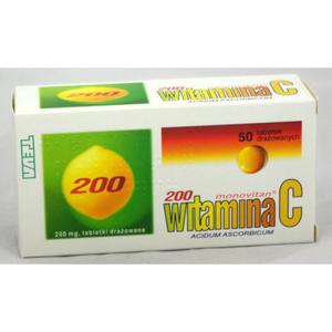 Witamina C monovitan tabl.draow. 0,2g 50tabl. - 2823376053