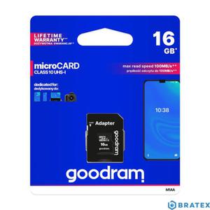 GOODRAM micro SDHC 16GB Class 10 + adapter - 2823862549