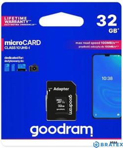 GOODRAM micro SDHC 32GB Class 10 + adapter - 2823862550
