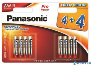 8 x Panasonic Alkaline PRO Power LR03/AAA (blister) - 2823862627