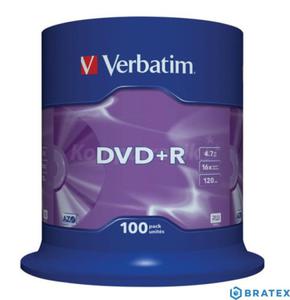 Verbatim DVD PLUS R 16x 4.7GB cake 100 szt - 2867870632