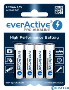 4 x baterie alkaliczne everActive Pro LR6 / AA (blister)