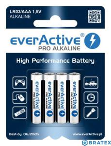 4 x baterie alkaliczne everActive Pro LR03 / AAA (blister) - 2839013700