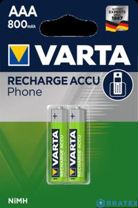 2 x Akumulator VARTA PHONE AAA 800 mah T398 - 2861317548