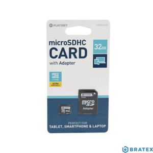 PLATINET microSDHC SECURE DIGITAL + ADAPTER SD 32GB class10 - 2861317553
