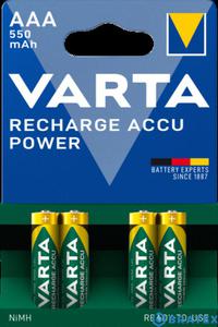 4X VARTA AKUMULATOR AAA 550 MAH BLISTER - 2867324953