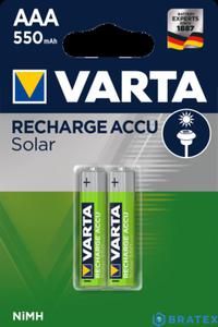 2 X AKUMULATORKI VARTA 550 MAH AAA/R3 BLISTER SOLAR - 2861317660