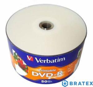 DVD-R verbatim 4.7GB 16x szpindel 50 szt printable - 2878860328