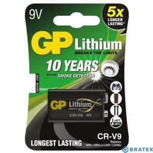 bateria litowa GP Lithium 9V CR-V9 / L522 / LA522 / 6f22 - 2872676660