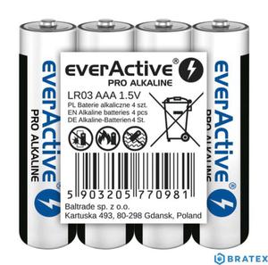 4x Baterie alkaliczne AAA / LR03 everActive Pro folia - 2861318002