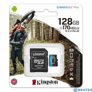 Kingston Karta pamici microSD 128GB Canvas Select Plus 100MB/s Adapter - 2863859501