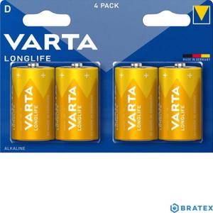 4x Baterie alkaliczne VARTA Longlife LR20/D - 2875709344
