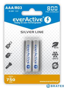 2x Akumulatorki everActive R03/AAA Ni-MH 800 mAh ready to use blister - 2877744493