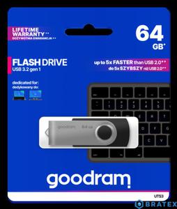 Goodram twister 64gb USB 3,2 Gen1 czarny pendrive - 2878271323